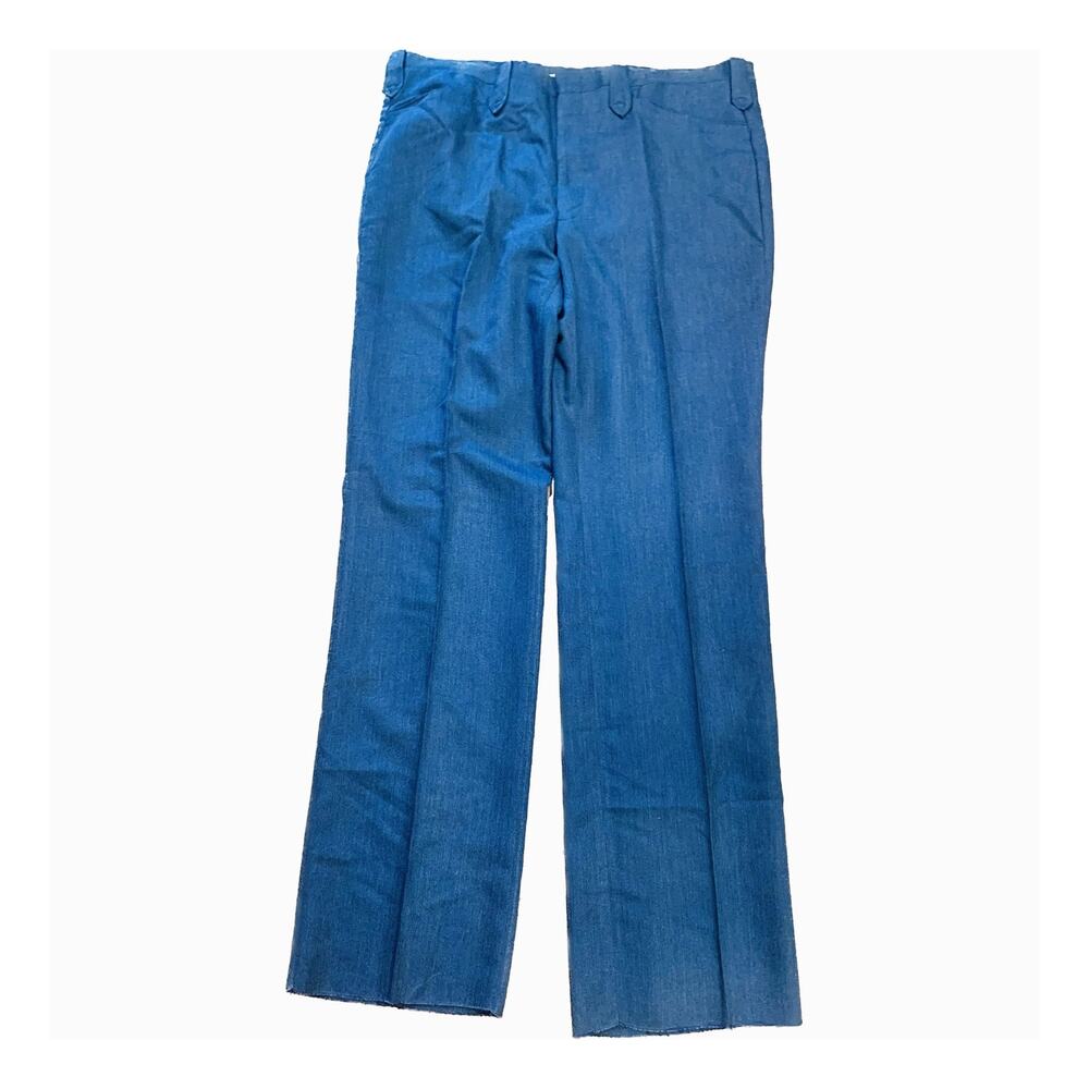 Circle S Pants Western Mens Size 42 W41 L37 Unhemmed Gray Blue Pockets Texture